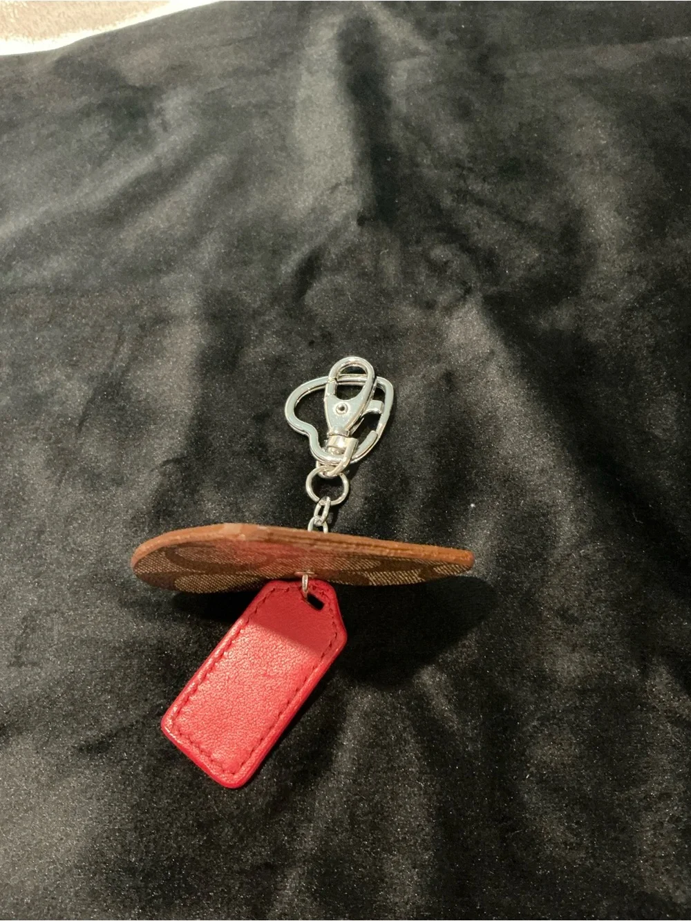 Handmade key/bag charm with Coach Hangtag